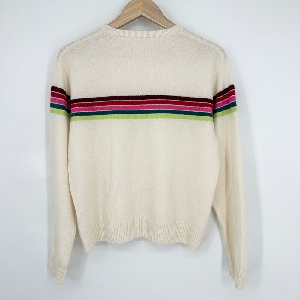 Marine Layer 100% Cashmere Striped Harper Sweater Pullover Cozy Retro Preppy Y2K - Picture 8 of 16